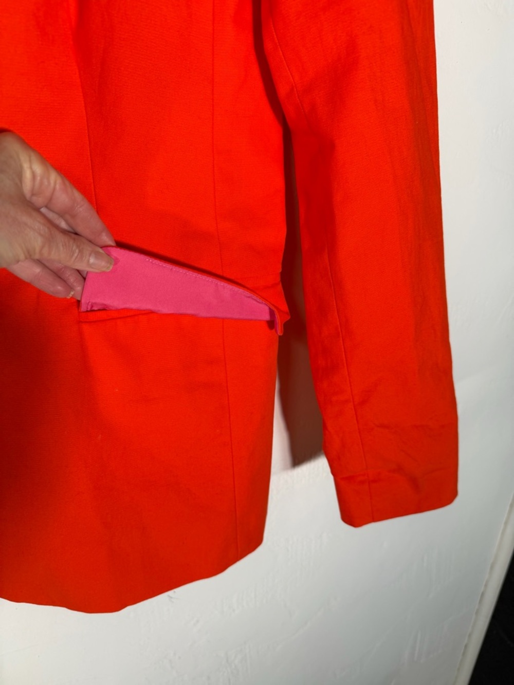 Bright Orange Single-Button Tailored Blazer - classic style - Picture 8 of 16